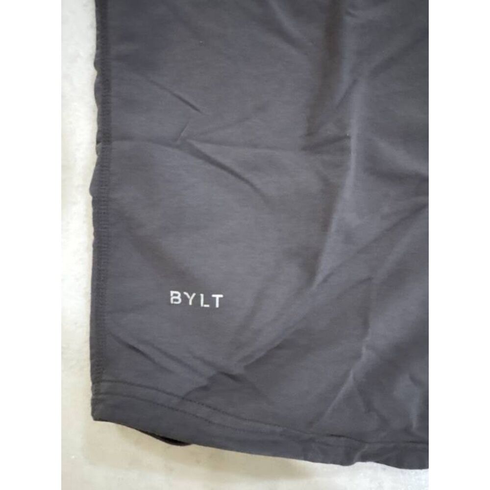BYLT Premium Basics Drop Cut V-Neck T-Shirt Men's Large Dark Gray